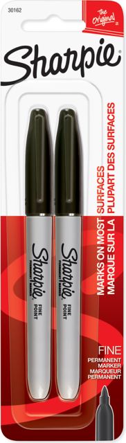 SHARPIE PERM FINE BLACK 2CD