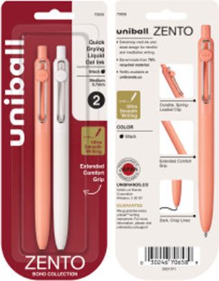 ZENTO, 0.7MM, BOHO, BLK, 2ct