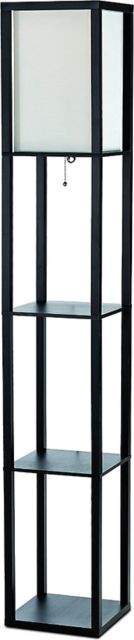 SHELF FLOOR LAMP BLK